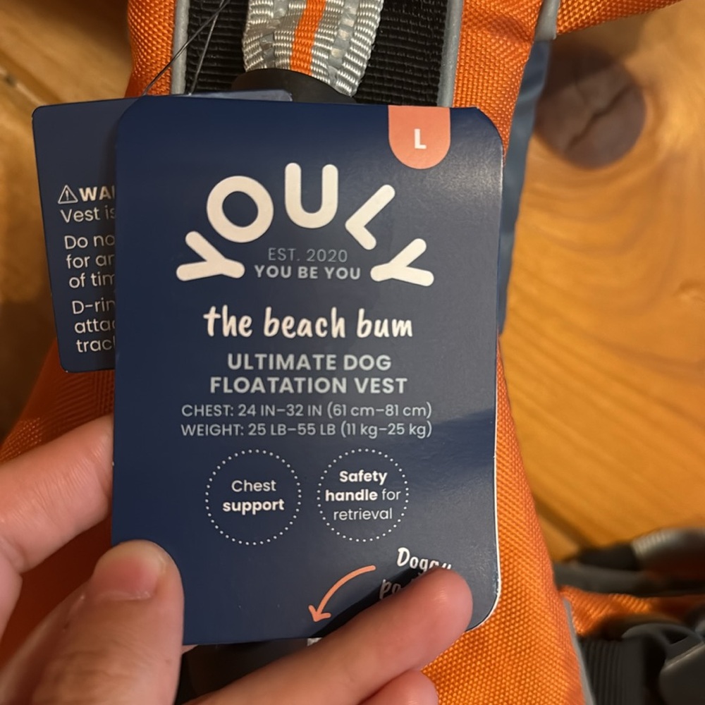 25-55 lb Dog Life Vest Harness Orange Brand: Youly - Picture 5 of 5